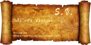 Sárfi Vivien névjegykártya